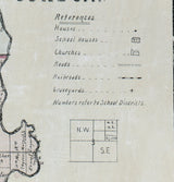 1891 Farm Line Map of Edwards County Illinois Albion