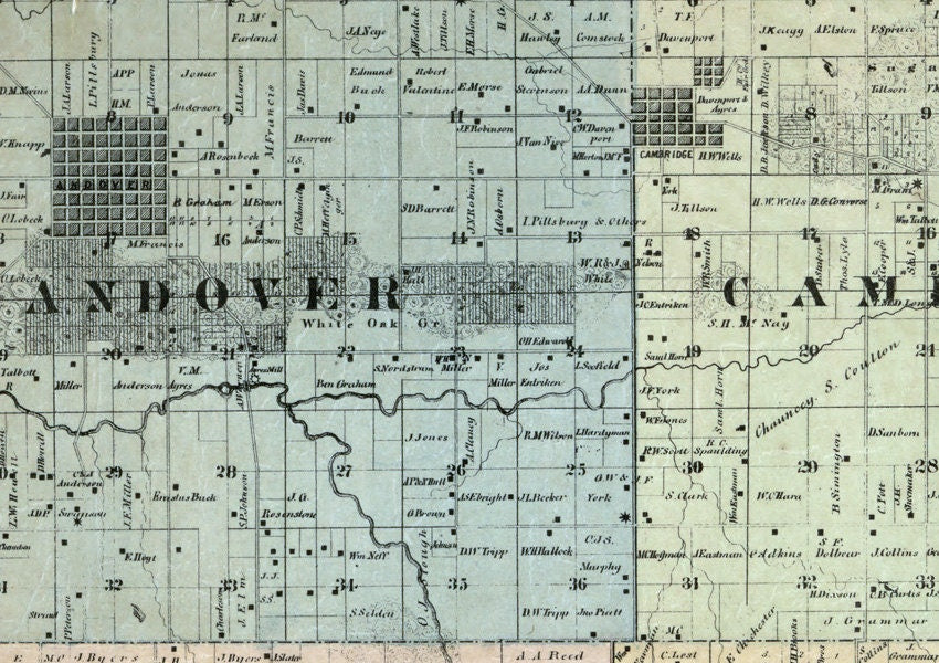 1860 Map of Henry County Illinois