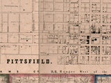 1860 Map of Pike County Illinois Pittsfield