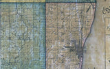 1861 Farm Line Map of Lake County Illinois Waukegan