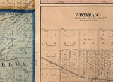 1864 Farm Line Map of Winnebago County Illinois