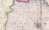 1871 Farm Line Map of White County Illinois Carmi