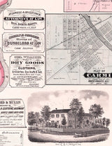 1871 Farm Line Map of White County Illinois Carmi