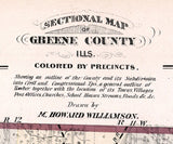1873 Map of Greene County Illinois