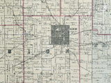 1891 Farm Line Map of Edwards County Illinois Albion