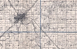 1893 Map of Christian County Illinois Taylorville