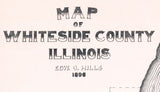 1896 Farm Line Map of Whiteside County Illinois Fulton