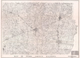 1908 Farm Line Map of Perry County Illinois