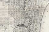 1858 Map of Milwaukee Wisconsin