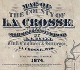 1874 Map of La Crosse County Wisconsin