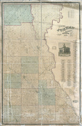 1876 Map of Juneau County Wisconsin New Lisbon