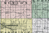 1893 Map of Henry County Illinois Cambridge