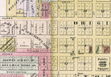 1895 Map of Pittsfield Pike County Illinois