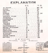 1896 Farm Line Map of Whiteside County Illinois Fulton
