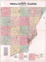 1904 Farm Line Map of Peoria County Illinois