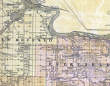 1859 Map of Sauk County Wisconsin Baraboo