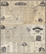 1873 Farm Line Map of Winnebago County Wisconsin