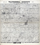 1873 Map of Waukesha County Wisconsin