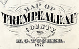1877 Map of Trempealeau County Wisconsin