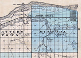 1890 Farm Line Map of Grant County Wisconsin Lancaster