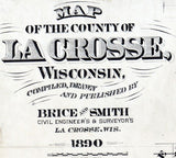 1890 Map of La Crosse County Wisconsin