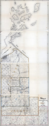 1898 Map of Ashland County Wisconsin Glidden