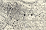 1900 Farm Line Map of Brown County Wisconsin Green Bay