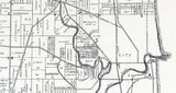 1893 Map of Racine County Wisconsin East Side of County
