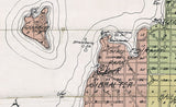 1914 Map of Door County Wisconsin Sturgeon