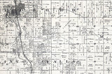 1879 Farm Line Map of Steele County Minnesota Owaton Medford