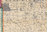 1880 Farm Line Map of McLeod County Minnesota Glencoe Hutchinson