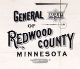 1898 Map of Redwood County Minnesota Redwood Falls