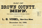 1900 Farm Line Map of Brown County Minnesota