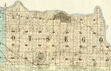 1901 Farm Line Map of Wright County Minnesota