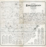 1880 Farm Line Map of Carver County Minnesota from actual surveys