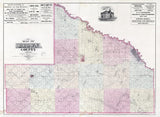 1886 Farm Line Map of Brown County Minnesota Sleepy Eye