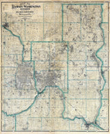 1887 Farm Line Map of Ramsey and Washington County Minnesota St Paul Stillwater