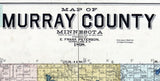 1898 Map of Murray County Minnesota Slayton