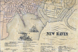 1856 Map of New Haven County Connecticut Genealogy