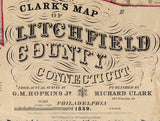 1859 Map of Litchfield County Connecticut