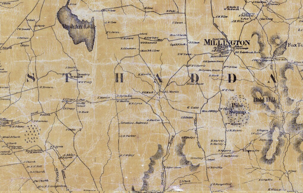 1859 Map of Middlesex County Connecticut Genealogy