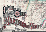 1884 Map of Hartford Connecticut and Region