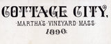 1890 Panoramic Map of Cottage City Martha's Vineyard Mass