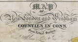 1833 Map of New London & Windham Counties Connecticut