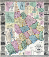 1856 Map of Fairfield County Connecticut Genealogy