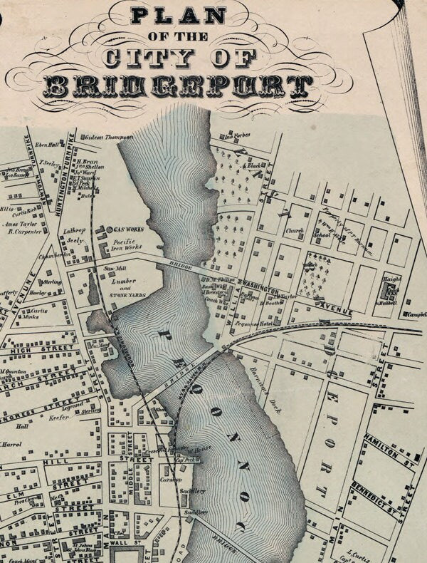 1858 Map of Fairfield County Connecticut Genealogy