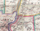 1884 Map of Hartford Connecticut and Region