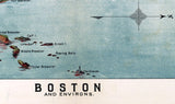 1905 Map of Boston Massachusetts and Environs