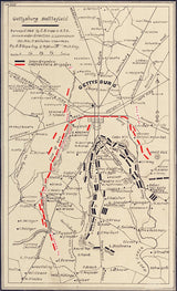 1863 Map of Gettysburg Civil War Battlefield Adams County Pennsylvania