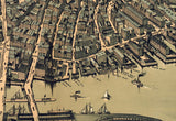 1899 Panoramic Map of Boston Massachusetts